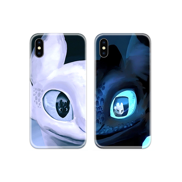 Toothless Dragon Eyes Couple Case Back Covers