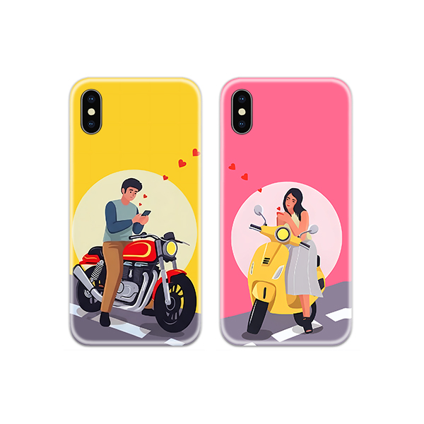 Two Wheeler Couple Case Back Covers