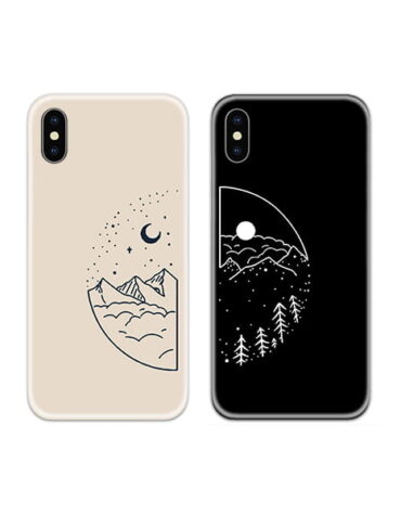 Two Worlds Couple Case Back Covers