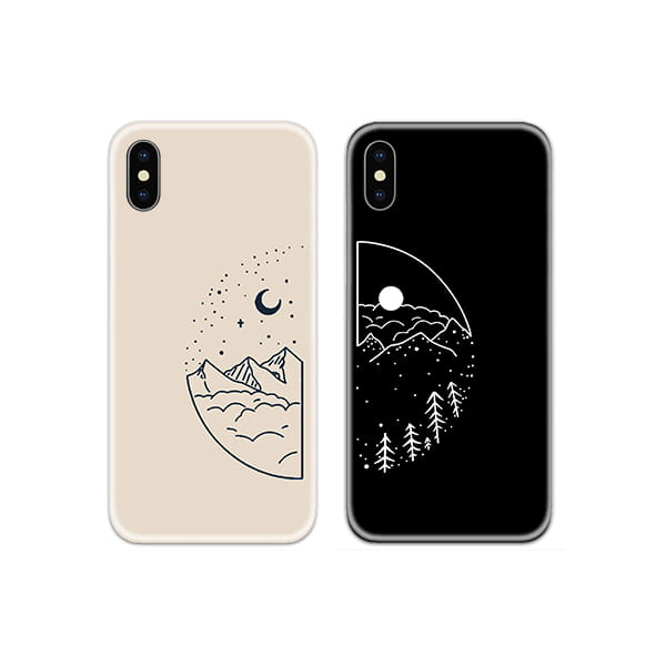 Two Worlds Couple Case Back Covers