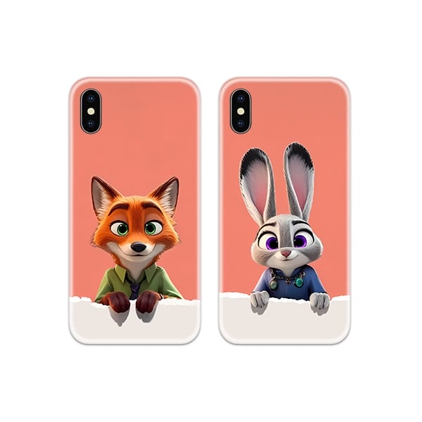 Nick Wilde and Judy Hopps Couple Case Back Covers