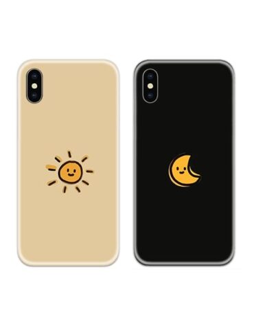 Cute Sun Moon Couple Case Back Covers