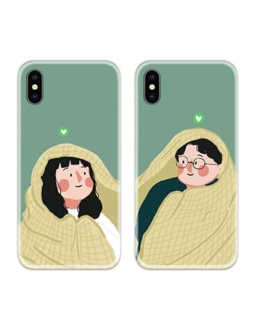 Cozy warm blanket Couple Case Back Covers
