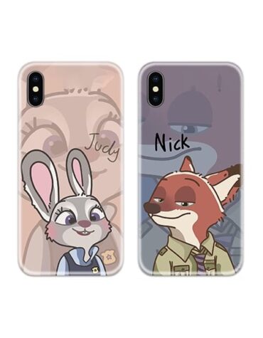 Nick and Judy Couple Case Back Covers