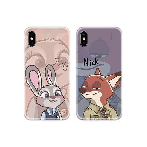 Nick and Judy Couple Case Back Covers