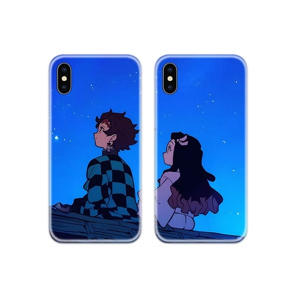 Demon Slayer Couple Case Back Covers