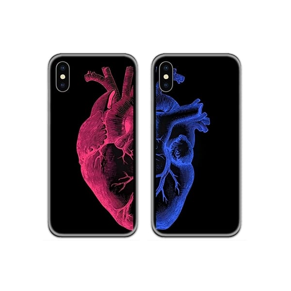 Human Heart Couple Case Back Covers