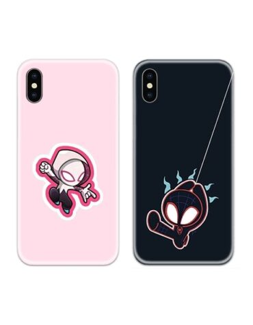 Spiderman Chibi Style Couple Case Back Covers