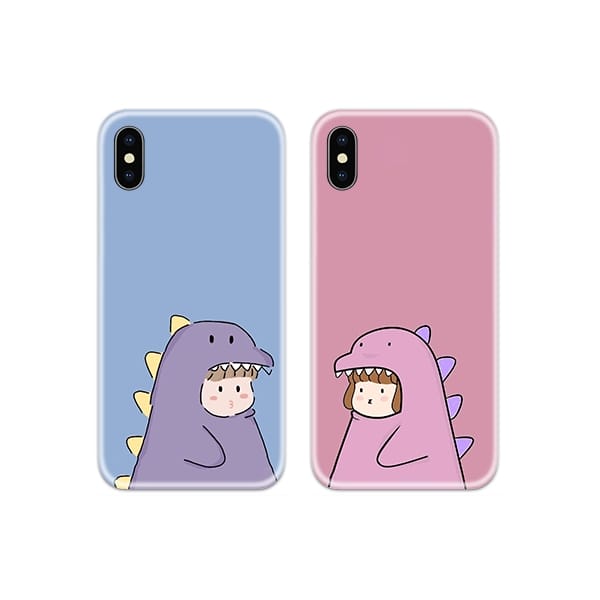 Chibi Dino Couple Case Back Covers