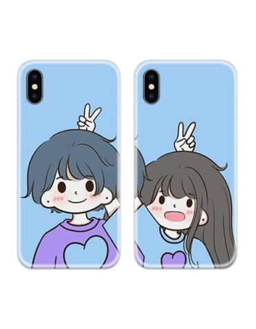 Teasing Couple Case Back Covers