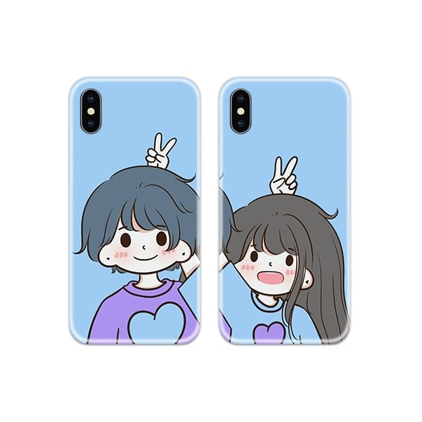 Teasing Couple Case Back Covers