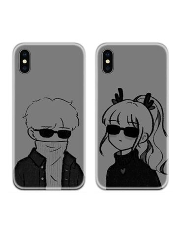 Goth Couple Case Back Covers