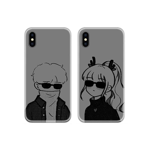 Goth Couple Case Back Covers