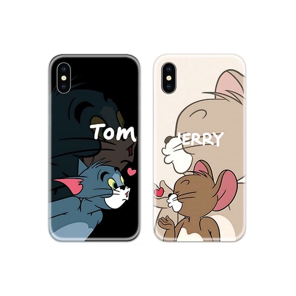 Flying Kiss Tom and Jerry Couple Case Back Covers