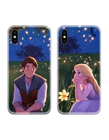Tangled in Moonlight Couple Case Back Covers