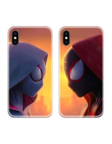 Spiderman Spider Gwen Facing Couple Case Back Covers