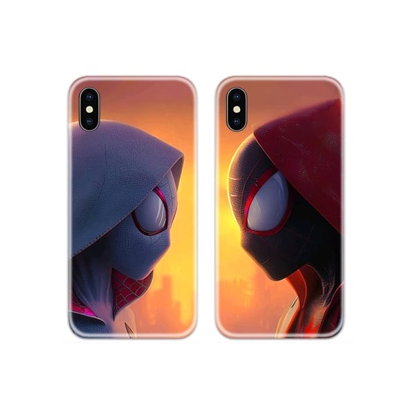 Spiderman Spider Gwen Facing Couple Case Back Covers
