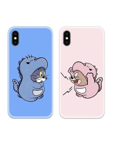 Tom and Jerry Dino Couple Case Back Covers