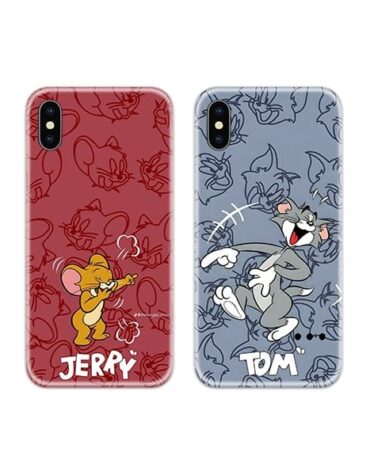 Tom and Jerry Laughing Faces Couple Case Back Covers