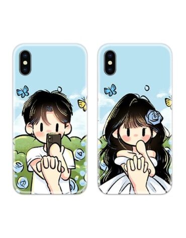 Boy Takes Photo of Shy Girl Couple Case Back Covers