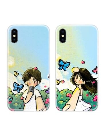 Boy Takes Photo of Girl Couple Case Back Covers