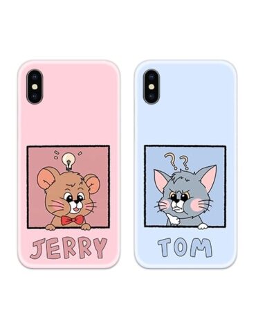Tom and Jerry Thinking Couple Case Back Covers