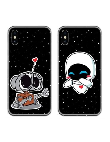 Wall E and Eve Couple Case Back Covers