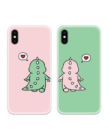 Dinosaurs Together Couple Case Back Covers