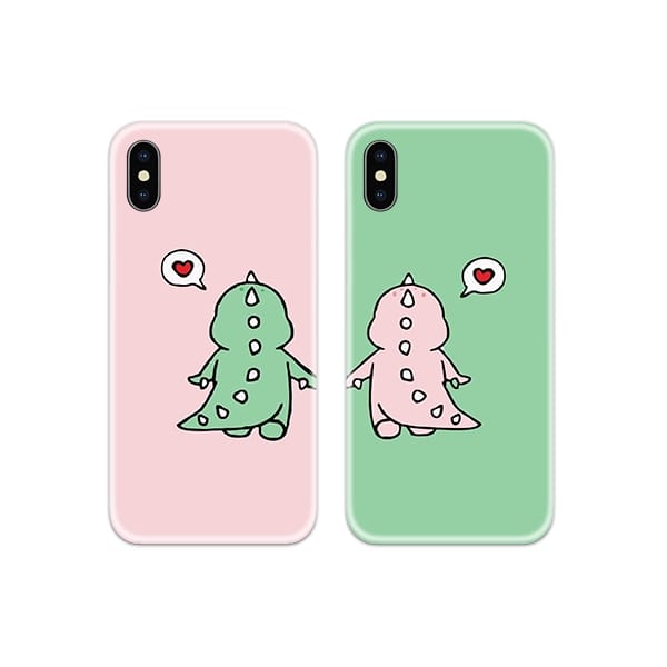 Dinosaurs Together Couple Case Back Covers