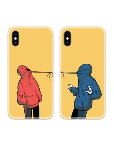 Hoodies Tied Couple Case Back Covers