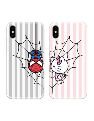 Spiderman and Kitty Couple Case Back Covers